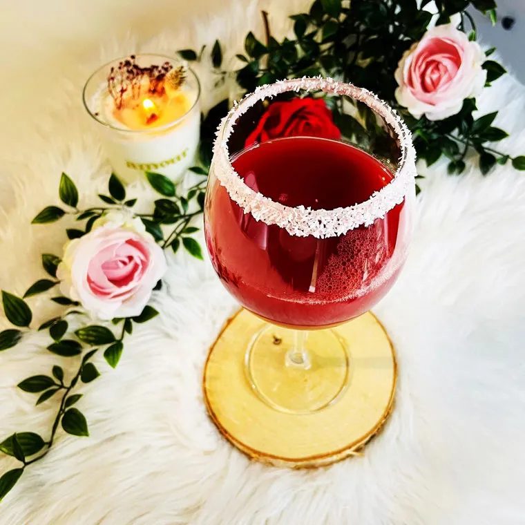 Super Cocktail Amour Saint Valentin au jus de Cranberry